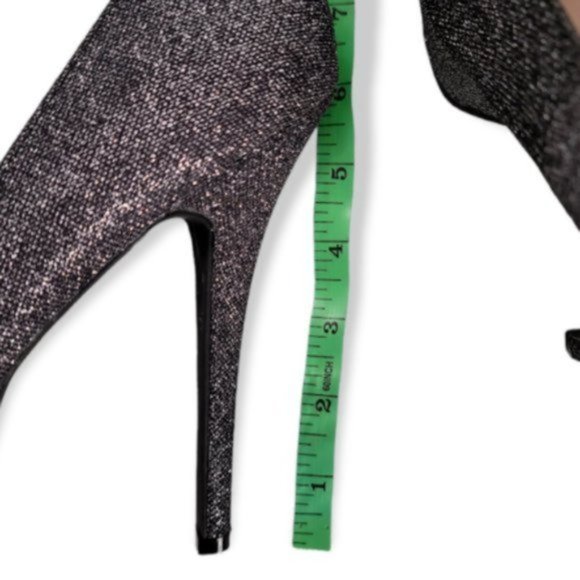 Zigi Soho Women's Shinning Silver Pewter Glitter Stiletto Pump Heels Size 10 - Picture 4 of 6
